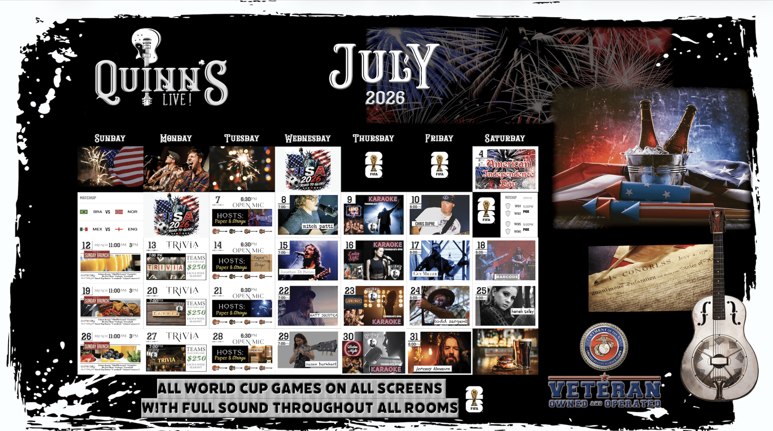 Jul 26 Entertainment Calendar